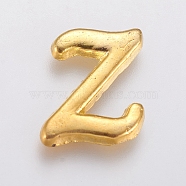 Alloy Cabochons, Letter, Golden, Letter.Z, Z: 8x7x1mm(PALLOY-CJC0001-68Z)