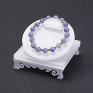 Bracelet Displays, Acrylic, White, 7.95x7.95x5cm(BDIS-G006-02)