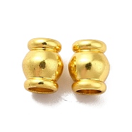 Rack Plating Brass Beads, Long-Lasting Plated, Barrel, Golden, 6x7mm, Hole: 3.5mm(KK-P095-62G)