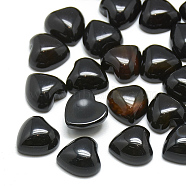 Dyed Natural Black Agate Cabochons, Heart, 15x18x6mm(G-T029-18X15mm-20)