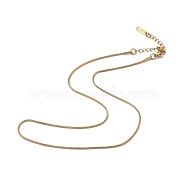 Ion Plating(IP) 304 Stainless Steel Round Snake Chain Necklace for Men Women, Golden, 15.83 inch(40.2cm)(NJEW-K245-016C)