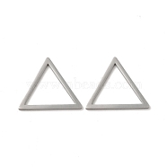304 Stainless Steel Linking Rings, Triangle, Stainless Steel Color, 23.5x27x1.5mm, Inner Diameter: 18.5x21mm(STAS-H212-29P)