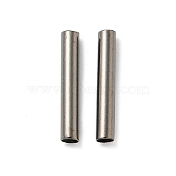 Brass Tube Beads, Lead Free & Cadmium Free, Column, Gunmetal, 12x2mm, Hole: 1.6mm(KK-Z045-04D-B)