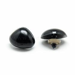 Craft Plastic Doll Noses, Safety Noses, Black, 13x18mm, Pin: 6mm(KY-R072-07A)