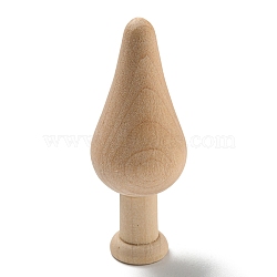 Schima Superba Wooden Mushroom Children Toys, Unfinished Wooden Tree Figures for Arts Painted Easter Decoration, BurlyWood, 6.2x2.4cm(WOOD-Q050-01F)