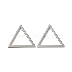 Non-Tarnish 304 Stainless Steel Linking Rings, Triangle, Stainless Steel Color, 23.5x27x1.5mm, Inner Diameter: 18.5x21mm(STAS-H212-29P)