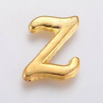 Alloy Cabochons, Letter, Golden, Letter.Z, Z: 8x7x1mm