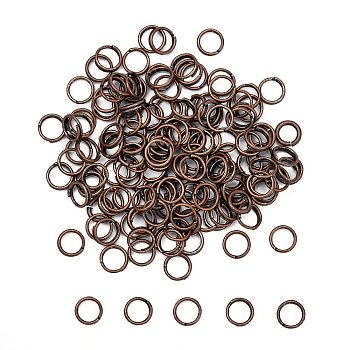 Brass Split Rings, Double Loops Jump Rings, Nickel Free, Red Copper, 5x1.2mm, about 3.8mm inner diameter