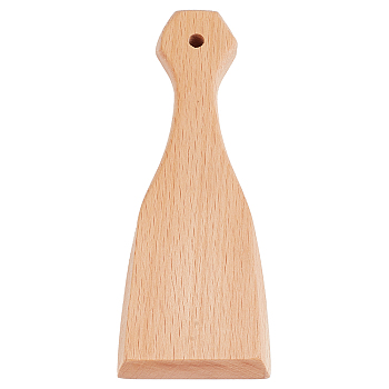 Beech Wooden Wax Pressing Tool, BurlyWood, 127x50x12mm, Hole: 5mm