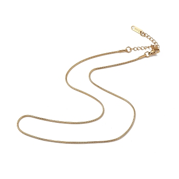 Ion Plating(IP) 304 Stainless Steel Round Snake Chain Necklace for Men Women, Golden, 15.83 inch(40.2cm)