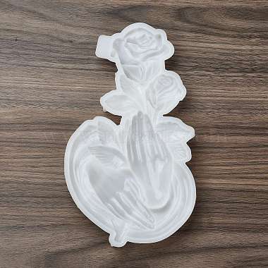 Valentine's Day Hand with Rose Ornament Silicone Molds(SIL-Z018-03)-3