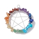 Chakra Gemstone Chips Copper Wire Wrapped Big Pendants(PALLOY-JF02553-01)-1