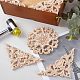 5Pcs Rubber Wooden Carved Decor Applique(WOOD-FH0001-87)-5