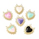 Brass Enamel Pendants(KK-K427-09G)-1