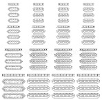 120Pcs 4 Styles Alloy Crystal Rhinestone Spacer Bars, Oval, Silver, 18~38x7~9mm, 30pcs/style(FIND-ME0004-07S)