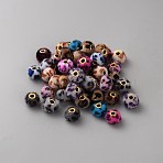 Flocking Rondelle Beads, Leopard Print, Mixed Color, 16x12mm, Hole: 3.7mm(FIND-TAC0816-002)