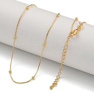 Brass Cardano Chain Necklaces for Women, Real 18K Gold Plated, 17.72 inch(45cm)(NJEW-U011-04G)