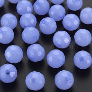 Imitation Jelly Acrylic Beads, Faceted, Round, Medium Slate Blue, 16.5x16mm, Hole: 2.5mm, about 288pcs/500g(MACR-S373-97C-E01)