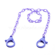Personalized ABS Plastic Cable Chain Necklaces, Handbag Chains, with Plastic Lobster Claw Clasps, Lilac, 22.24 inch(56.5cm)(NJEW-JN03310-03)