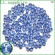 Imitation Austrian Crystal Beads, Grade AAA, Faceted, Rondelle, Cornflower Blue, 4x3mm, Hole: 0.7~0.9mm(SWAR-F068-3x4mm-14)