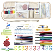 Sewing Tool Sets, including Aluminum Pin, Crochet Hook, Twist Pin, Scissor, Mixed Color, 180x130mm(PW-WG98797-01)
