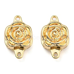 Rack Plating Alloy Magnetic Clasps, Cadmium Free & Lead Free, Flower, Long-Lasting Plated, Real 14K Gold Plated, 18x11.5x6mm, Hole: 1.2mm(FIND-R144-03G)