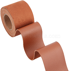 2M PVC Imitation Leather Ribbons, for Clothes, Bag Making, Sienna, 50mm, about 2.19 Yards(2m)/Roll(SRIB-WH0011-126D-04)