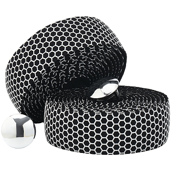 PU Leather Bicycle Handlebar Tape, Bike Handle Wrap, White, 2000x30x2.5mm