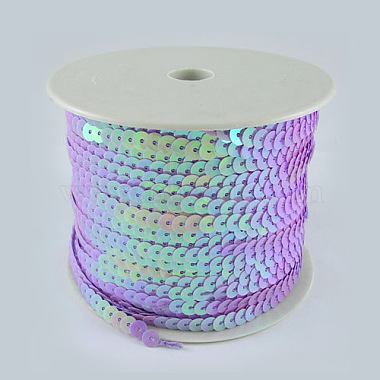 Lavender Flat Round Plastic Beads