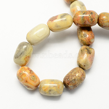 Barrel Shaped Gemstone Natural Crazy Agate Stone Beads Strands(G-S114-08)-2