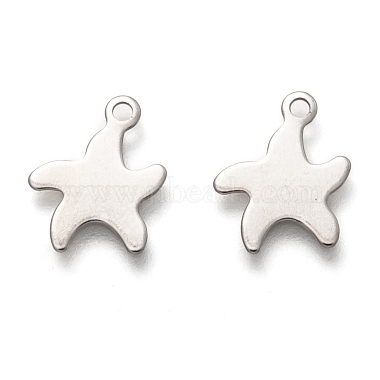Stainless Steel Color Starfish 201 Stainless Steel Charms