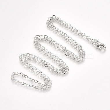 Brass Cable Chain Necklaces(X-MAK-T006-05P)-2