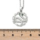 Brass Micro Pave Clear Cubic Zirconia Ring with Snake Pendants Necklaces(NJEW-K280-03A-P)-3