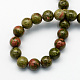 Natural Unakite Round Beads Strands(G-S175-8mm)-2