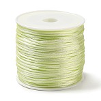 30M Nylon Satin Rattail Cords, Beading Threads for Bracelet Jewelry Making Chinese Knot Macrame Craft, Dark Khaki, 1mm, about 32.81 Yards(30m)/Roll(NWIR-YW0001-04-31)