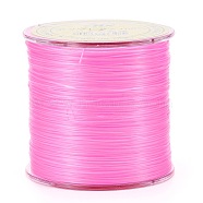 Flat Japanese Crystal Elastic Stretch Thread, for Bracelets Gemstone Jewelry Making Beading Craft, Pearl Pink, 0.5mm, about 328 yards(300m)/roll(EW-Z001-A10)