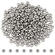 202 Stainless Steel Beads, Rondelle, Stainless Steel Color, 4x2mm, Hole: 1.8mm, 300pcs/box(STAS-NB0001-64A)
