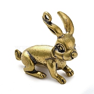 Brass Pendants, Antique Golden, Rabbit, 28x11.5x29mm, Hole: 1.8mm(KK-Q802-01A-AG)