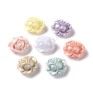 Opaque Acrylic Beads, Glitter Bead, 3D Rose Flower, Mixed Color, 20x18x10mm, Hole: 2mm, about 350pcs/500g(OACR-E010-02)