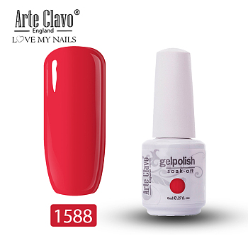 8ml Special Nail Gel, for Nail Art Stamping Print, Varnish Manicure Starter Kit, Crimson, Bottle: 25x66mm