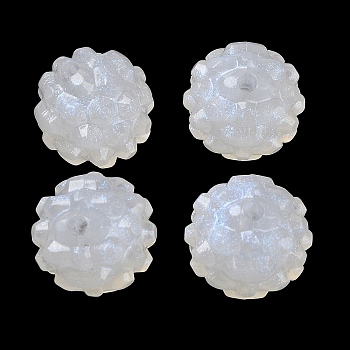 Acrylic Beads, Round, White, 15mm, Hole: 2mm