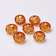 Fascinating No Metal Core Rondelle Dark Orange Charm Glass Large Hole European Beads Fits Bracelets & Necklaces(X-GDA007-60)-1