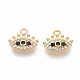 Brass Micro Pave Cubic Zirconia Charms(X-ZIRC-T011-05G-NF)-1