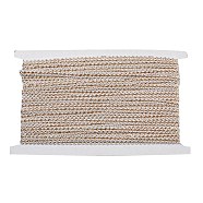 Polyester Wavy Lace Trim, for Curtain, Home Textile Decor, Gold, 1/4 inch(6mm)(OCOR-K007-13A)