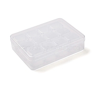 12 Grids Rectangle Plastic Bead Organizer Containers, Removable Dividers Storage Box for Beads, Diamond Rhinestones, Stones, Clear, 11.5x8.4x2.8cm(CON-XCP0002-29)