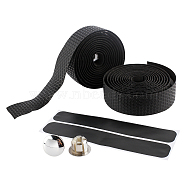 High Density Synthetic Sponge Non-slip Band, with Stickers, Plastic Plug, Bicycle Accessories, Black, 29x3mm, 2m/roll, 2rolls/set(FIND-GF0001-11A)