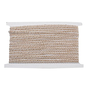 Polyester Wavy Lace Trim, for Curtain, Home Textile Decor, Gold, 1/4 inch(6mm)
