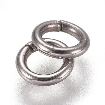 304 Stainless Steel Jump Rings, Soldered Jump Rings, Closed Jump Rings, Stainless Steel Color, 18 Gauge, 5x1mm, Inner Diameter: 3mm