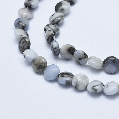 Perles de jaspe tache bleue naturelle(G-E444-51-8mm)-3