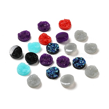 12mm Mixed Color Flat Round Resin Cabochons